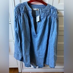 Free people denim shirt nwt